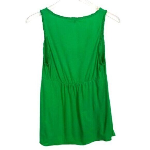 J. Crew | Women's Green Sleeveless V-Neck Jersey Knit Top Size Small - Picture 6 of 7